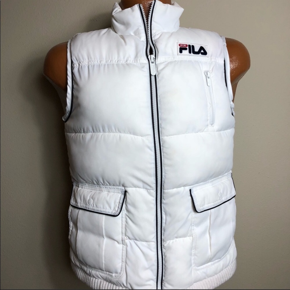 Vintage FILA White Puffer Vest